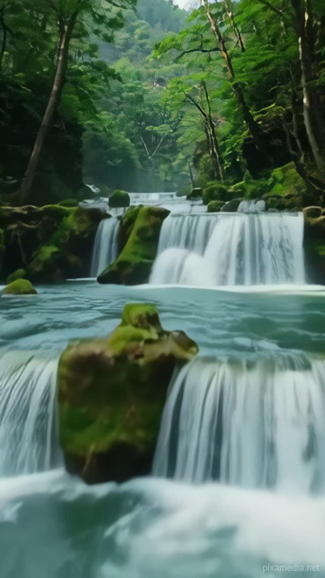 Crystal Veil of Plitvice - Water & Liquid AI stock
